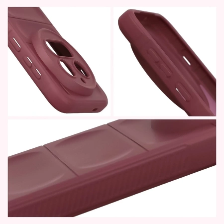 Pancerne etui Bizon Case Tur do Vivo X300 Pro, burgundowe