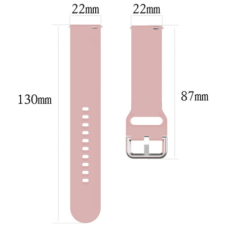 Pasek Bizon Strap Watch Silicone Pro do Xiaomi Watch 2, jasnoróżowy