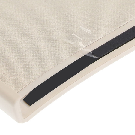 Etui Bizon Case Silicone Ring Sq do Galaxy Z Flip5, beżowe