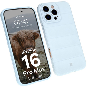 Pancerne etui Bizon Case Tur do iPhone 16 Pro Max, jasnoniebieskie