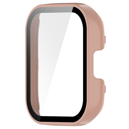 Etui Bizon Case+Glass Set do Xiaomi Redmi Watch 3, różowe