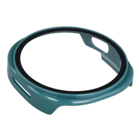 Etui ze szkłem do zegarka Bizon Case Watch Adamo do Samsung Galaxy Watch 8 44 mm, zielone