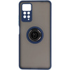 Etui z uchwytem na palec Bizon Case Hybrid Ring do Xiaomi Redmi Note 11 Pro / Pro 5G, przydymione z granatową ramką