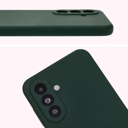 Silikonowe etui Bizon Soft Case do Galaxy A36 5G, ciemnozielone