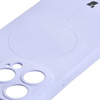 Etui silikonowe z pierścieniem magnetycznym Bizon Case Silicone Magnetic do iPhone 14 Pro, jasnofioletowe