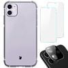 Etui + 2x szkło + obiektyw Bizon Case Clear Pack do iPhone 11, przezroczyste