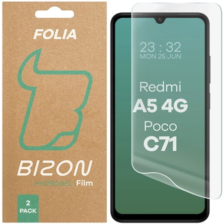 Folia hydrożelowa na ekran Bizon Glass Hydrogel Front Duo do Xiaomi Redmi A5 4G / POCO C71 4G, 2 sztuki