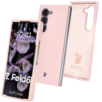 Silikonowe etui Bizon Soft Case do Galaxy Z Fold6, jasnoróżowe