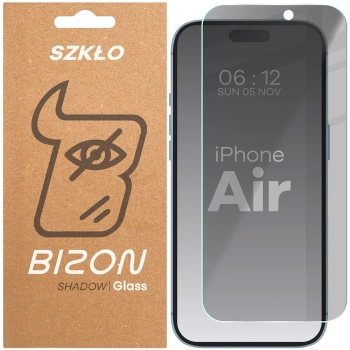 Prywatyzujące szkło hartowane Bizon Glass Clear Shadow do iPhone 16 Pro Max, przyciemniane