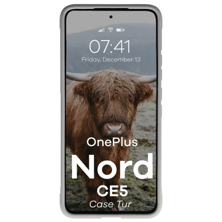 Pancerne etui Bizon Case Tur do OnePlus Nord CE5 5G, jasnoszare