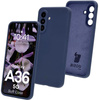 Silikonowe etui Bizon Soft Case do Galaxy A36 5G, ciemnoniebieskie