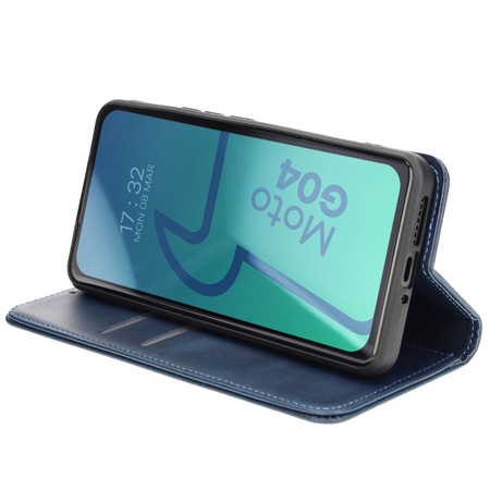 Etui z klapką Bizon Case Pocket Pro do Motorola Moto G04 / G24, granatowe