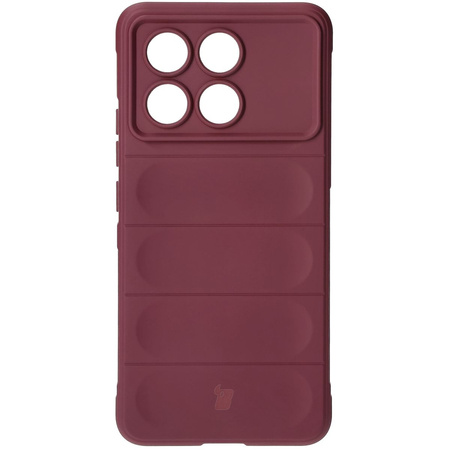Pancerne etui Bizon Case Tur do Xiaomi Poco F6 Pro, burgundowe