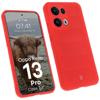 Pancerne etui Bizon Case Tur do Oppo Reno13 Pro, czerwone
