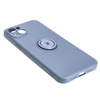 Etui Bizon Case Silicone Ring Sq do Apple iPhone 15 Plus, szare