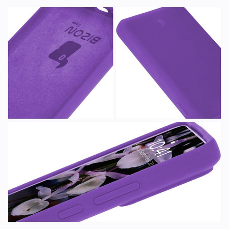Silikonowe etui Bizon Soft Case do Xiaomi Poco F6 Pro, fioletowe