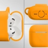 Silikonowe etui z karabińczykiem Bizon Case Headphone Silicone do AirPods 4, jasnozielone