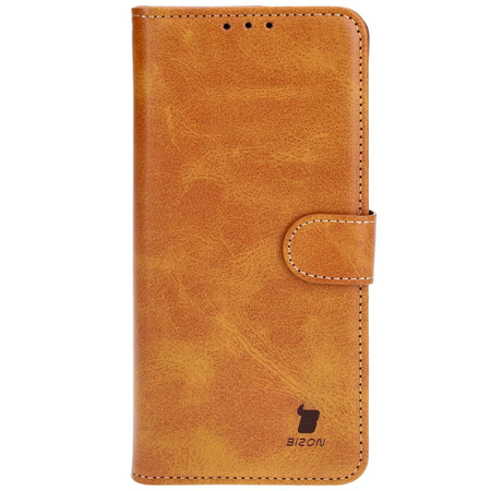 Etui z klapką Bizon Case Pocket do Xiaomi Redmi Note 13 Pro+ 5G, brązowe