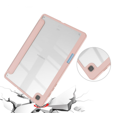 Etui Bizon Case Tab Clear Matt do Galaxy Tab S6 Lite 2024/2022/2020, różowozłote