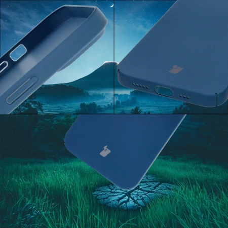 Etui Bizon Case Łupka do iPhone 14, niebieskie