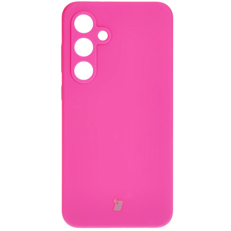 Silikonowe etui Bizon Soft Case do Galaxy S24 FE, neonowo-różowe