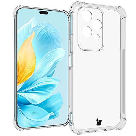 Elastyczne etui + 2x folia na ekran Bizon Case Clear Pack do Honor 200 Lite, przezroczyste