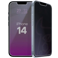 Prywatyzujące szkło hybrydowe Bizon Glass Mule Shadow do iPhone 14, matowe