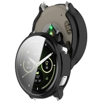 Etui z osłoną ekranu Bizon Case Watch Felipe do Garmin Venu 4 45 mm, czarne