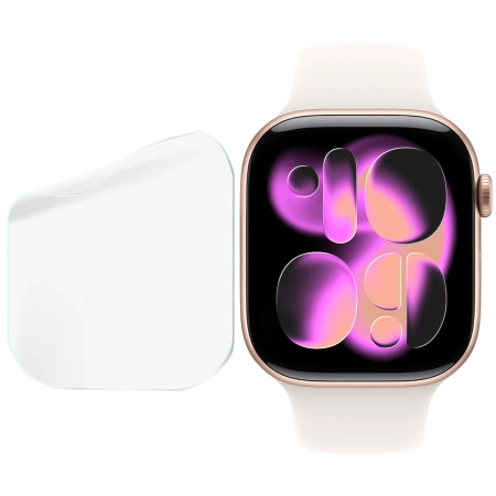 Folia hydrożelowa na ekran Bizon Glass Watch Hydrogel do Apple Watch 10 46mm, 2 sztuki