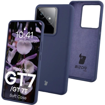 Silikonowe etui Bizon Soft Case do Realme GT 7 / 7T, ciemnoniebieskie