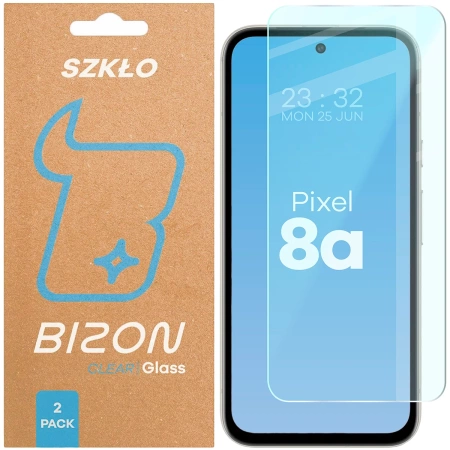 Szkło hartowane Bizon Glass Clear Duo do Google Pixel 8a, 2 sztuki