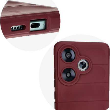 Pancerne etui Bizon Case Tur do Xiaomi Poco F6, burgundowe
