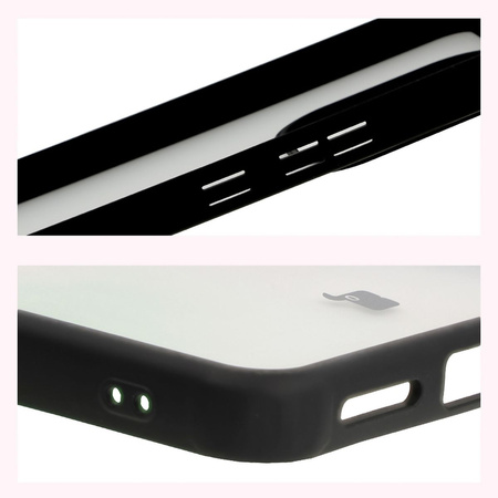 Etui Bizon Case Angelo do Xiaomi Redmi Note 14 4G, półprzezroczyste z czarną ramką