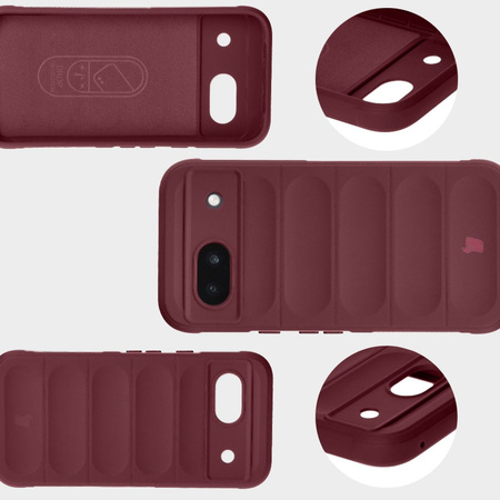 Pancerne etui Bizon Case Tur do Google Pixel 8a, burgundowe