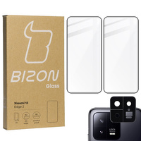 2x Szkło + szybka na aparat Bizon Edge 2 Pack do Xiaomi 13