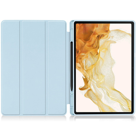 Etui Bizon Case Tab Lizard do Samsung Galaxy Tab S10 Plus /S9 Plus, błękitne
