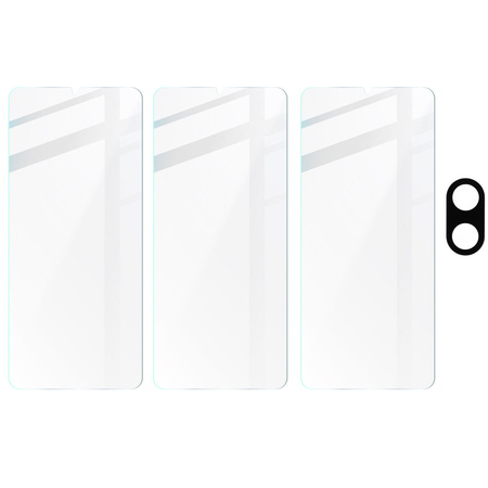 3x Szkło + szybka na aparat BIZON Clear 2 Pack do Redmi 13C/Poco C65