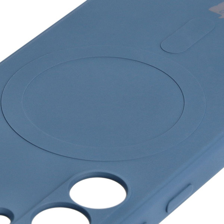 Etui Bizon Case Silicone Magnetic Sq do Galaxy S24, granatowe