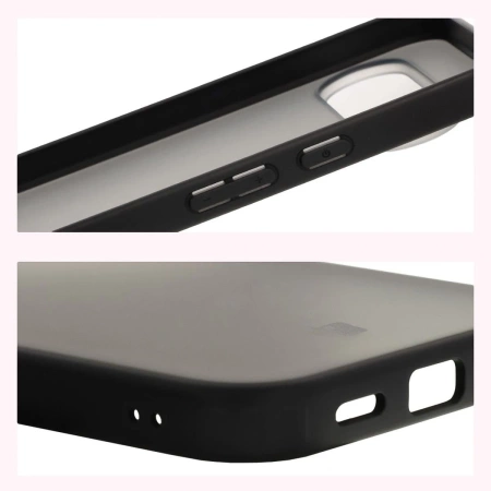 Etui Bizon Case Angelo do Pixel 10 Pro XL, półprzezroczyste z czarną ramką