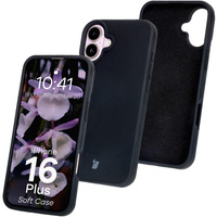 Silikonowe etui Bizon Soft Case do iPhone 16 Plus, czarne