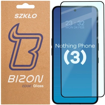 Szkło hartowane Bizon Glass Edge 2 do Nothing Phone (3), czarna ramka