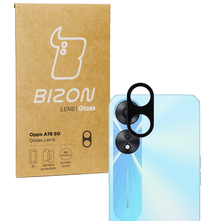 Szkło na aparat Bizon Glass Silk Lens do Oppo A78, 2 sztuki