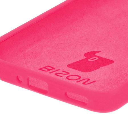 Silikonowe etui Bizon Soft Case do Xiaomi Poco F6 Pro, neonowo-różowe