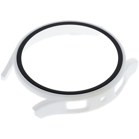 Etui Bizon Case+Glass do Galaxy Watch 5 44mm, białe