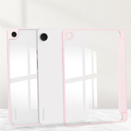 Etui Bizon Case Tab Clear Matt do Samsung Galaxy Tab A9 Plus, jasnoróżowe