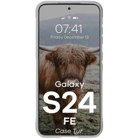 Pancerne etui Bizon Case Tur do Galaxy S24 FE, jasnoszare