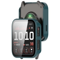 Etui ze szkłem do zegarka Bizon Case Watch Adamo do Garmin Venu X1, zielone