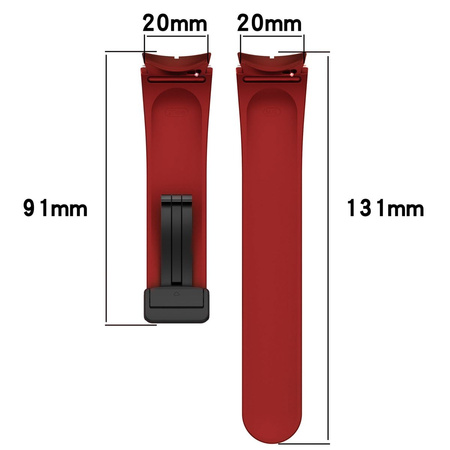 Silikonowy pasek Bizon Strap Watch Silicone do Galaxy Watch FE/7/6/6 Classic/5/5 Pro/4/4 Classic, burgundowy