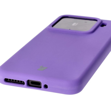 Silikonowe etui Bizon Soft Case do Xiaomi 15, fioletowe