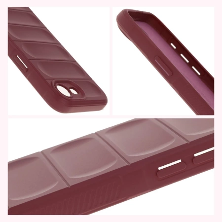 Pancerne etui Bizon Case Tur do iPhone 16e, burgundowe